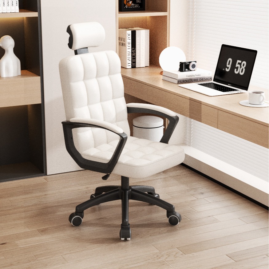 Silla de computadora estudio en casa asiento ergonómico cómoda silla de oficina de larga duración Silla de respaldo dormitorio escritorio silla giratoria