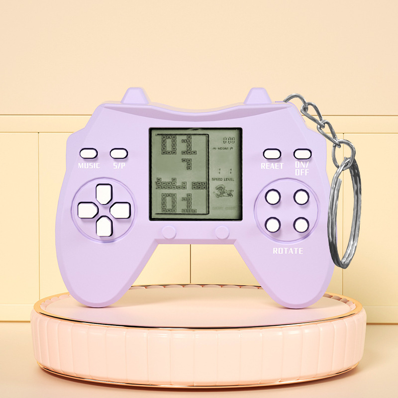 ハンドルのテトリスのゲーム機のキーホルダーのミニのハンドヘルドの露店は経典のノスタルジックな型のおもちゃの卸売りを売ります。|undefined