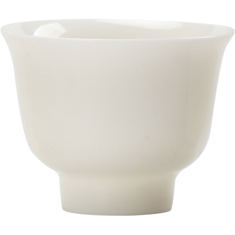 Juego de tazas de té de cerámica de Kung Fu, borde dorado, blanco puro, taza aromática
