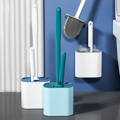 Two-in-one toilet brush Creative wall-mounted bathroom cleaning brush No dead ends household long-handled toilet brush set