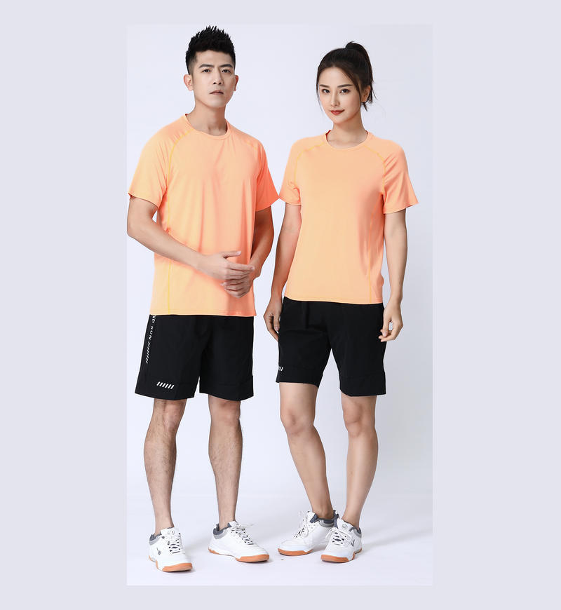 Nueva ropa de secado rápido camiseta de mangas cortas de verano elástico transpirable ropa deportiva de correr al aire libre seco rápido cuello redondo