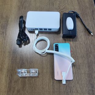 2023 new mobile phone anti-theft device suitable for Huawei Xiaomi with flat panel multi-channel charging display alarm rack