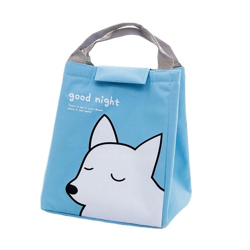 New Waterproof Lunch Bag with Cartoon Animal Design, Large Insulated Handbag, Creative Cute Ice Bag