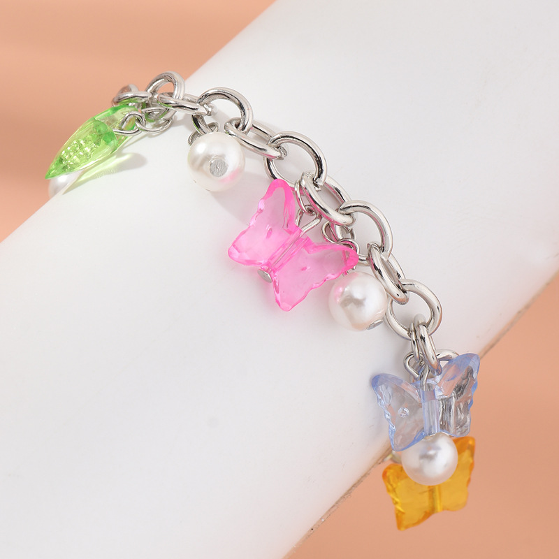 Cute Butterfly Pendant Children's Bracelet Wholesale Nihaojewelry display picture 3