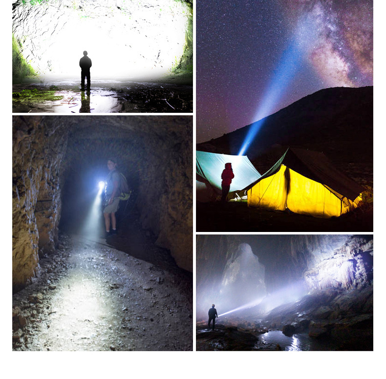 Aluminum Alloy Flashlight, Outdoor Telescopic Zoom, Long Battery Life, High Brightness, Super Strong Light, Long-Range, Rechargeable, Portable, Home Lighting