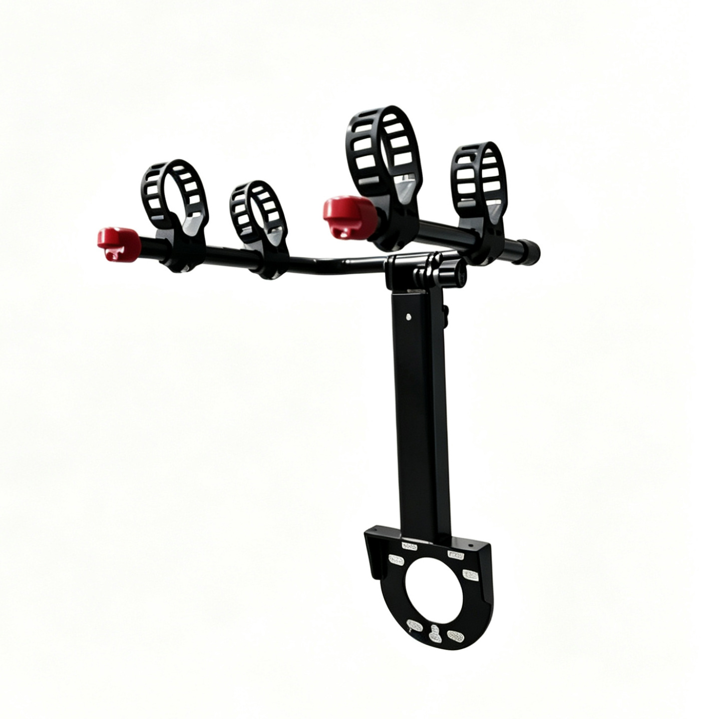 Folding car spare tire-style rear bicycle rack for Wrangler, Tank 300, Bronco, BJ40, Formula Leopard 5