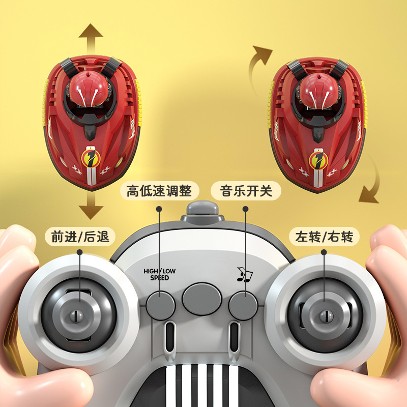 Cross-border kart para niños cartones de dibujos animados controlados remotamente coche de choque doble contra el impacto de eyección de deriva juguetes eléctricos para niños