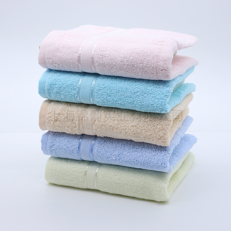 Shanghai High-End Old-Brand Zhongpai 414 Plain Spiral Glitter Satin Towel Household Pure Cotton Face Washcloth 1659