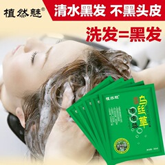 植然魅袋入り烏糸草染毛剤30ml試作品植物染毛ペースト自然黒潤黒露泡染