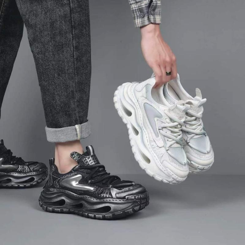 Fashionable and Trendy White Sneakers for Men, Thick-Soled Height-Increasing Mesh Shoes, Korean Style Versatile Original Casual Sports Shoes for Men Fashionable and Trendy White Sneakers for Men, Thick-Soled Height-Increasing Mesh Shoes, Korean Style Versatile Original Casual Sports Shoes for Men