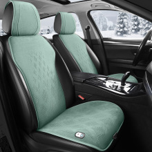 冬季汽车坐垫加热毛绒坐垫卡通小熊商务座垫套抖音天猫跨境代发