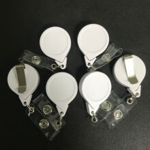 出口品质ABS 32MM直径水滴形V字拉头证件易拉扣防丢易拉得钥匙扣