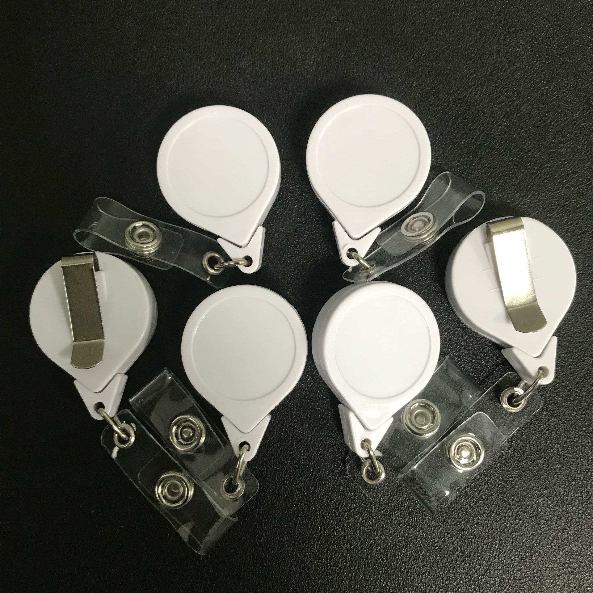出口品质ABS 32MM直径水滴形V字拉头证件易拉扣防丢易拉得钥匙扣