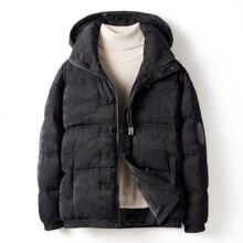 少量服饰2025冬季新款简约风连帽防寒外套海宁时尚男装宽松鹅绒服