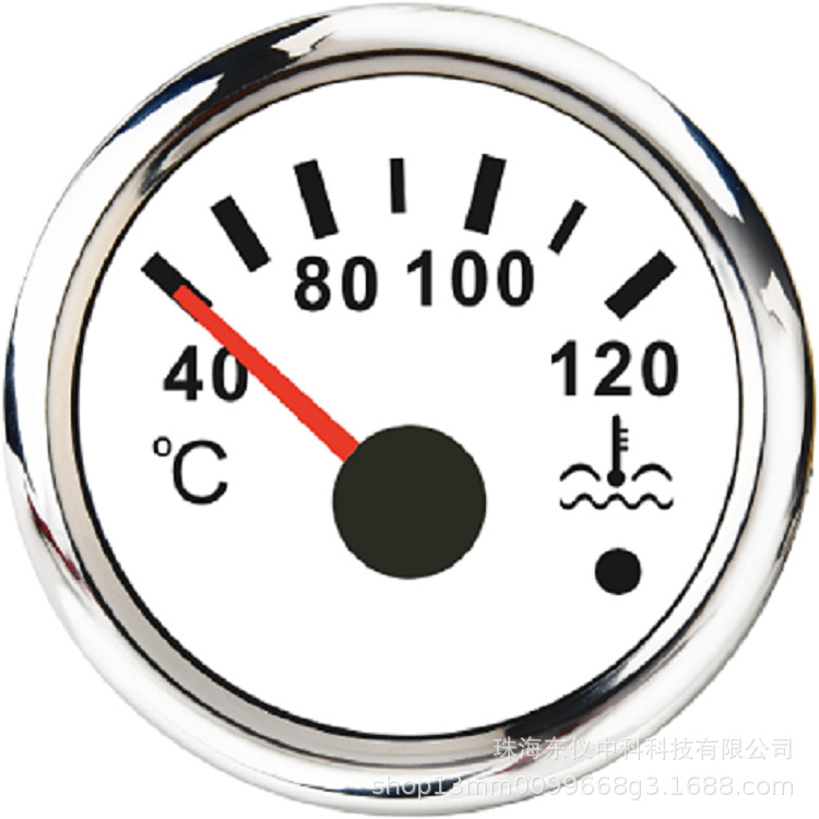Factory Direct Supply Automotive Engineering Vehicle Yacht Marine Pointer Water Temperature Gauge 52mm Generator Mechanical Vehicle Pointer Water Temperature Gauge