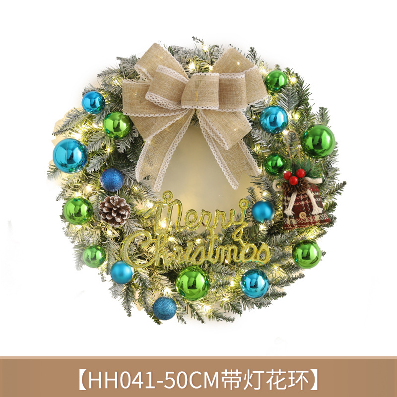 Transfronteriza guirnalda de Navidad 40/50/60cm decoraciones de Navidad escena diseño puerta colgante árbol de Navidad guirnalda adornos