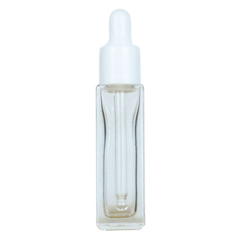 Promotional 10ml transparent square glass bottle, essence dispenser bottle, small dropper bottle, cosmetic bottle