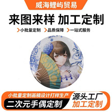 批发卡通吧唧圆形创意马口铁动漫明星周边二次元镭射覆膜徽章