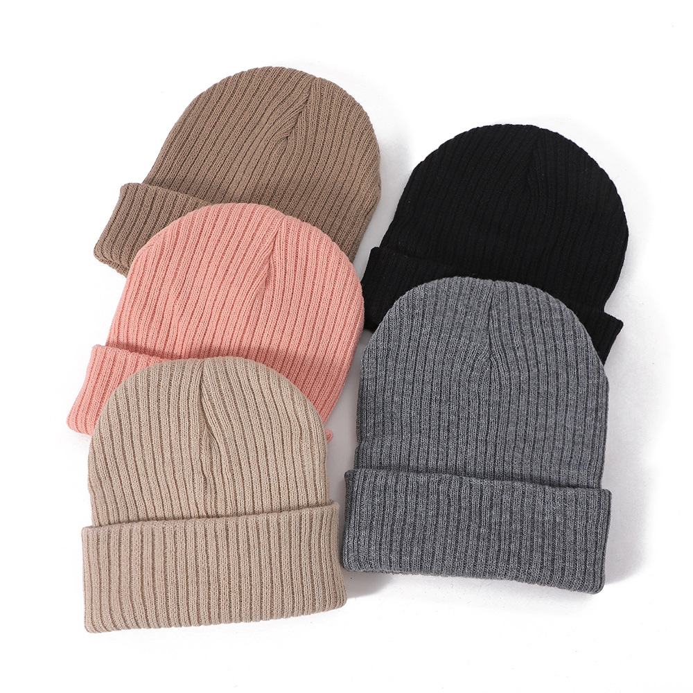 Eaveless Rim Unisex Basic Solid Color Eaveless Wool Cap