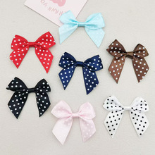 缎带波点束腰蝴蝶结辅料diy头饰发夹配件童袜礼盒蝴蝶结装饰材料