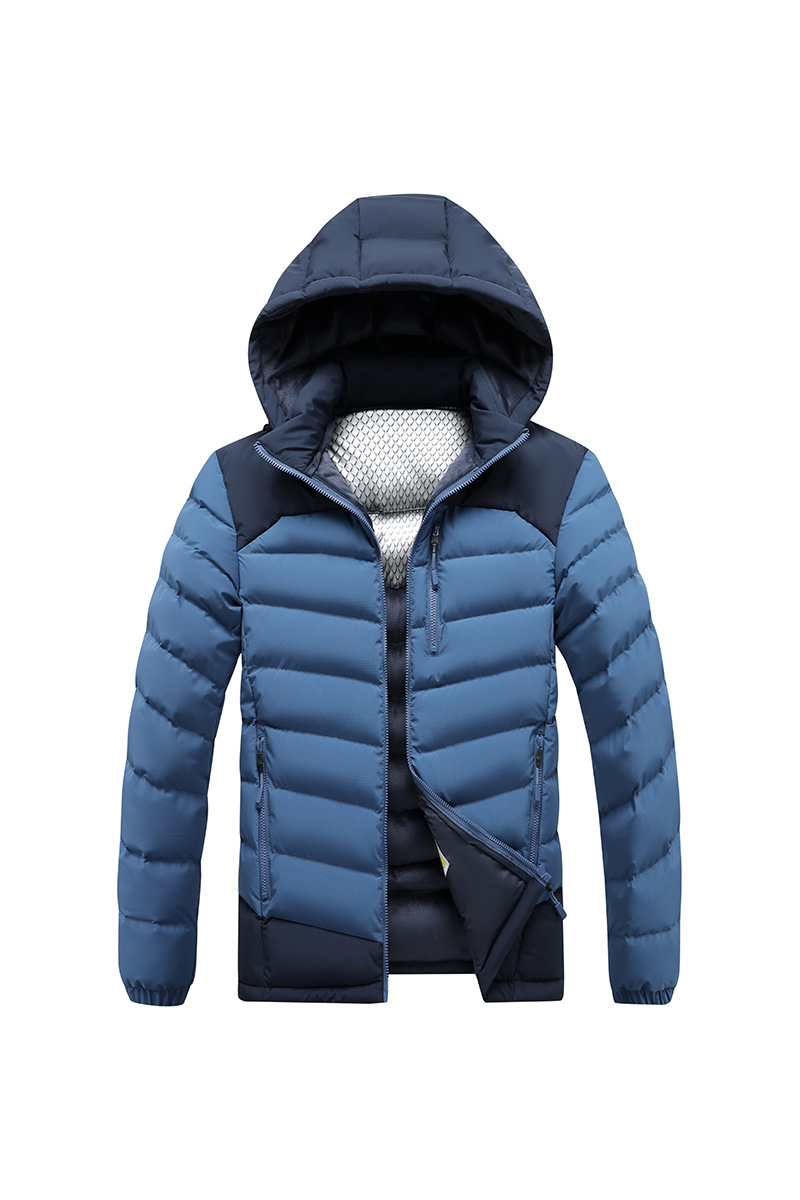 Rib Suit, Cotton-padded Coat For Men, Graphene Removable Cap, Thickened Contrasting Coat For Men_voghion.com