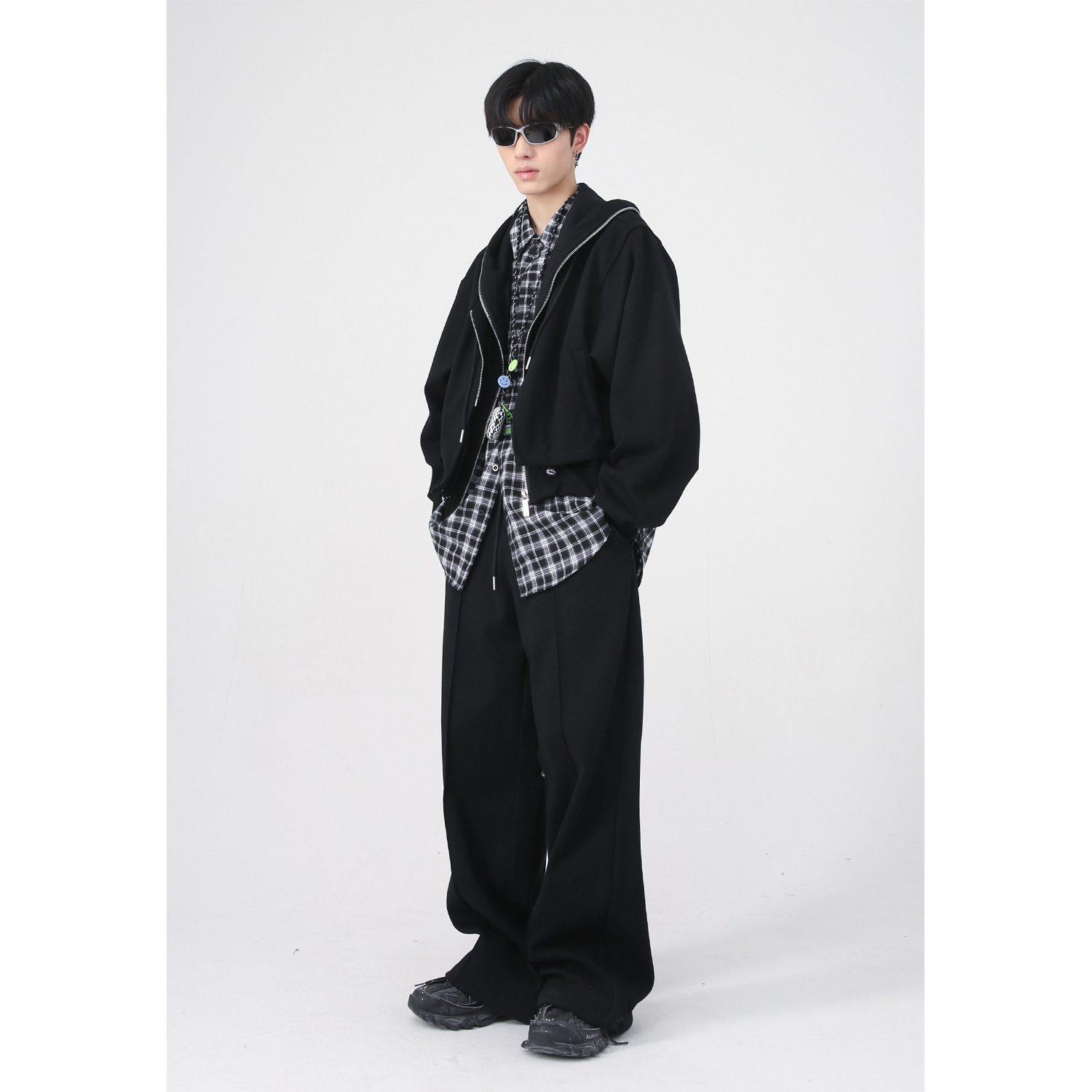 Ropa para hombre MTLCLOTHES | Conjunto deportivo informal unisex de dos piezas de estilo coreano, sencillo y versátil para uso diario.