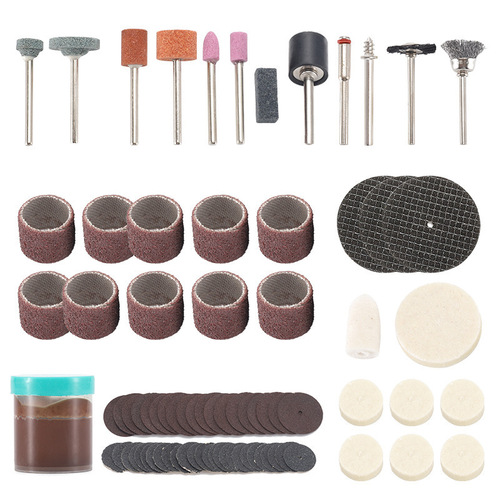 Cross-border electric grinding accessories set 3.0 handle polishing head sandpaper ring electric grinding brush head cutting disc 105pc accessories