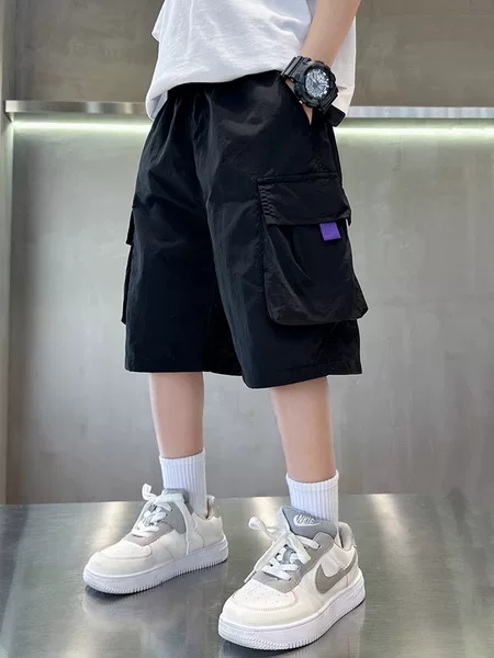 Boys' Casual Shorts Summer 2025 New Children's Summer Pants Big Boy Cool Workwear Pants