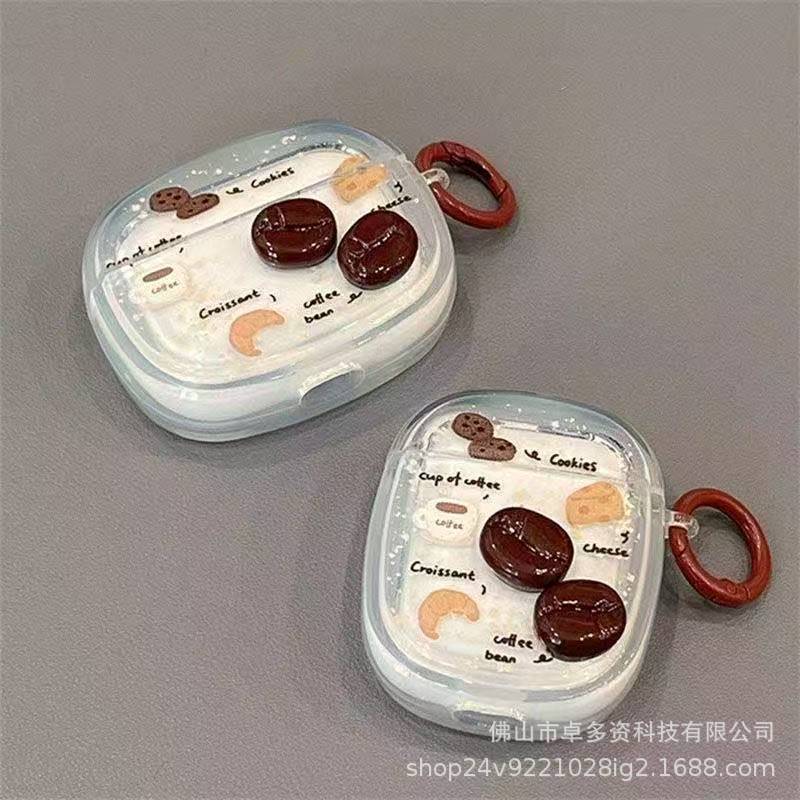 Cabezas de café para AirPods4 Case Apple 4 generación de auriculares AirPodPro2 auriculares de dibujos animados