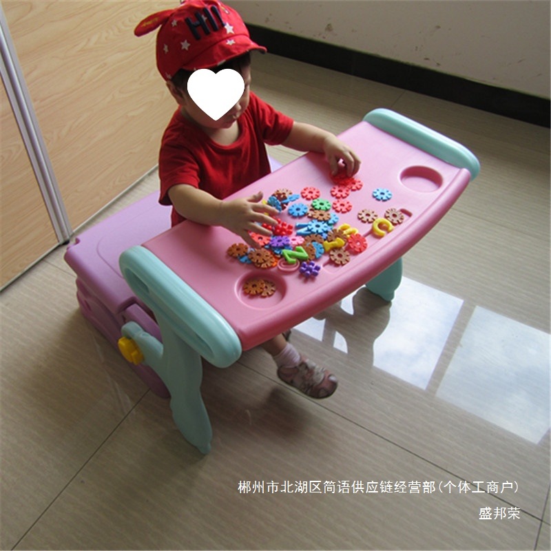 Fábrica directa mesa y silla para niños dos usos para niños pequeños mesas de aprendizaje en una silla de almacenamiento para bebés sofá 2 en 1 multifunción