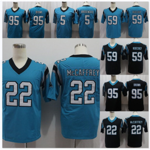 Panther Fans Elite Embroidered Football Jersey Legendary Second Generation Training Uniform T-Shirt Retro 5 # 59 # 95