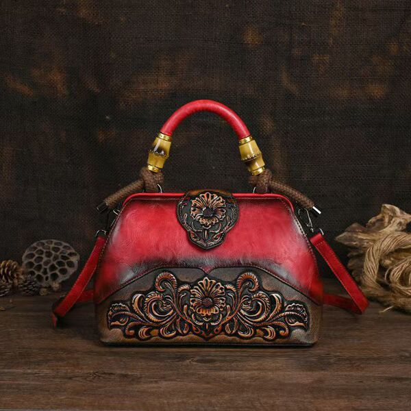 Retro capacious ethnic one-shoulder bag