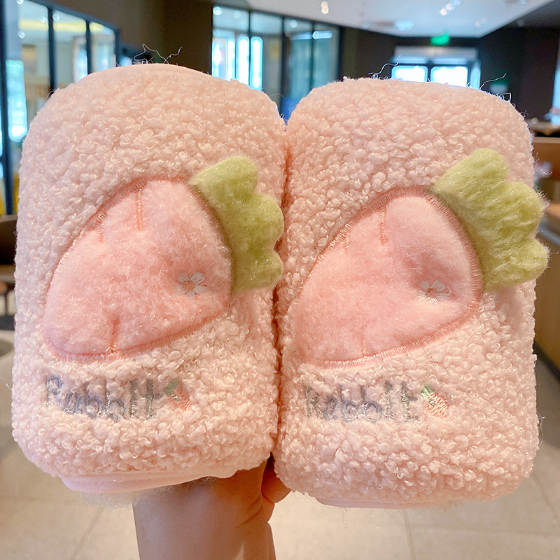 儿童可爱兔子羊羔绒袖套秋冬防污耐脏护袖男女童保暖手臂袖套小孩|undefined