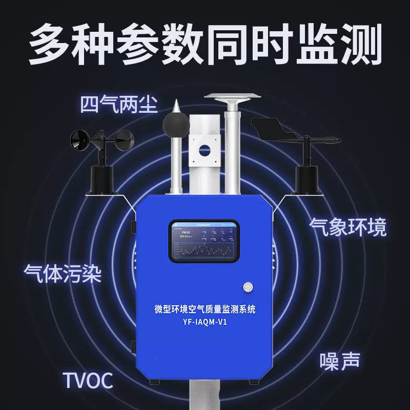 定制微小型空气站四气两尘温湿度环境监测设备系统空气质量检测仪