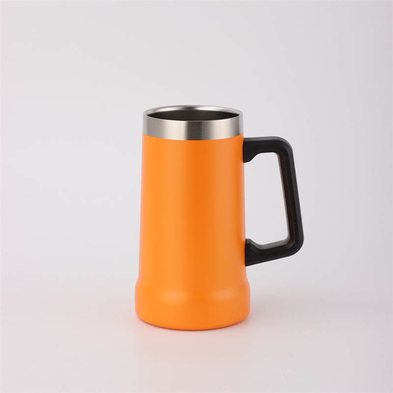304 taza de vacío de acero inoxidable taza simple taza de cerveza del hogar estudiante taza de beber con mango taza de café