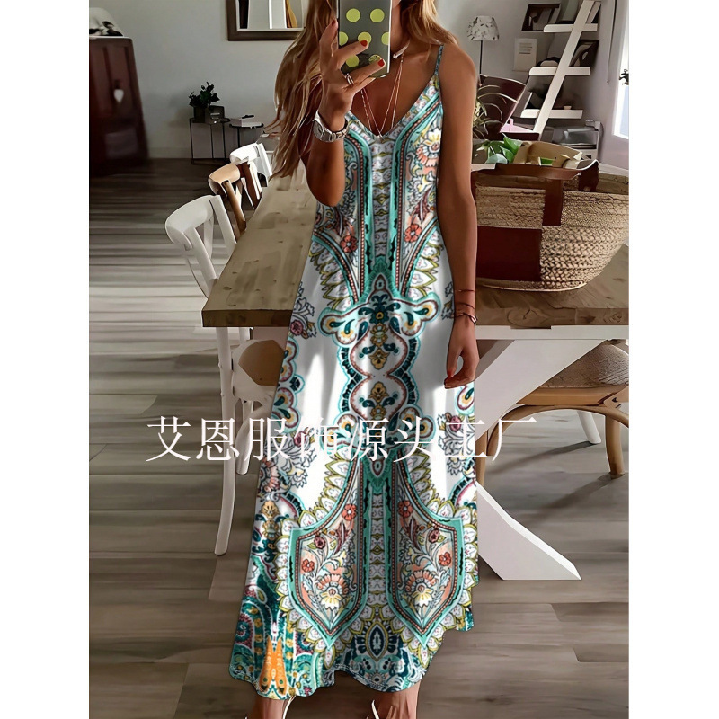 Summer retro long skirt for leisure