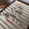 Advanced earrings from pearl, brand silver needle, light luxury style, high-quality style