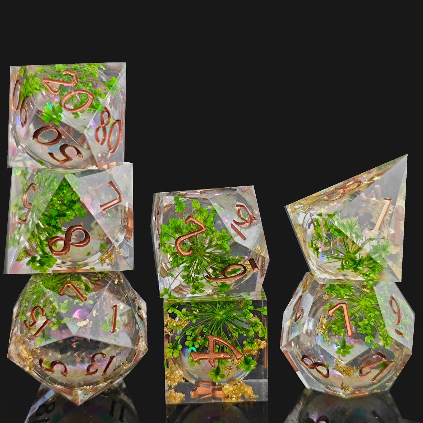 Cross -border resin running sand dice liquid role plays DND dragon and dungeon TRPG running group polyhedrine D