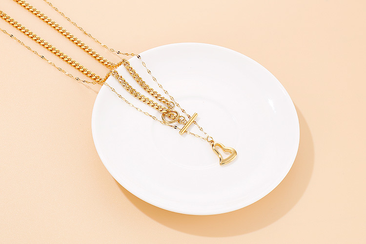 27g Weight PVD Coated Gold Plating Process 18K Gold Plated Plating Material 304 Stainless Steel Pendant Material Necklace Classification 304 Stainless Steel Chain Material Wedding, Travel Occasion 304 Stainless Steel Material Heart Pattern Women'S Gender Fashion Style Waterproof Non Tarnish Craft Gold, Silver Color PVD Coated 18K Gold Plated Heart Titanium Steel Fashion Waterproof Non Tarnish Necklace 8