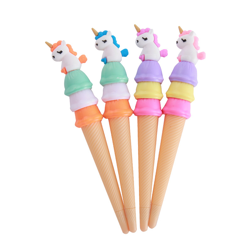 Pluma de góner de helado de unicornio Pluma de agua con forma de Haagen-Dazs creativa Papelería linda Pluma a base de agua para estudiantes al por mayor