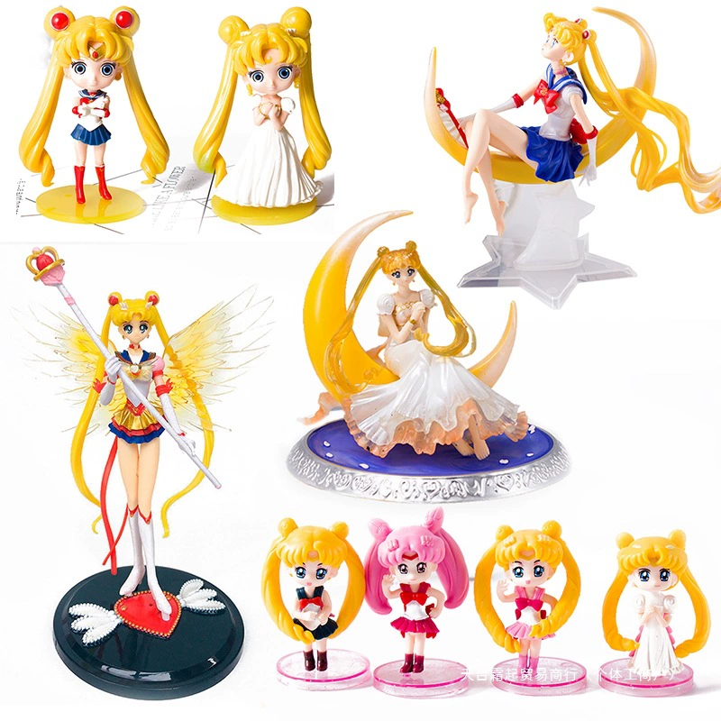 Sailor Moon — лунная девочка, встраиваемая маленькая принцесса, украшение для торта, Зайчик-Луна, богиня воды и льда Луны
