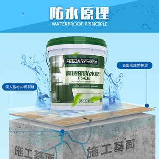 Transparent Waterproof Interior and Exterior Wall Window Sill Bathroom Special Brick-Free Waterproof Coating Acrylic Leak Repair 5Kg/Tub