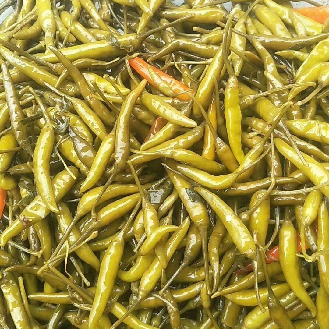 腌制小米椒咸菜下饭菜青小米椒尖椒朝天椒泡椒青辣椒商用酸辣椒