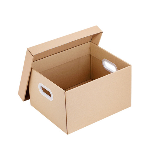 Storage carton carton large moving storage box with lid packing carton kraft storage box wholesale