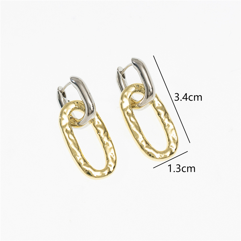 Mixed Metal, Plating Design 1 Pair Retro Geometric Mixed Metal Plating Alloy Drop Earrings