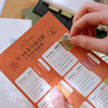 When cross -border characters, 2023 Calendar ingredients are attached to retro learning and pasted bookmarks.
