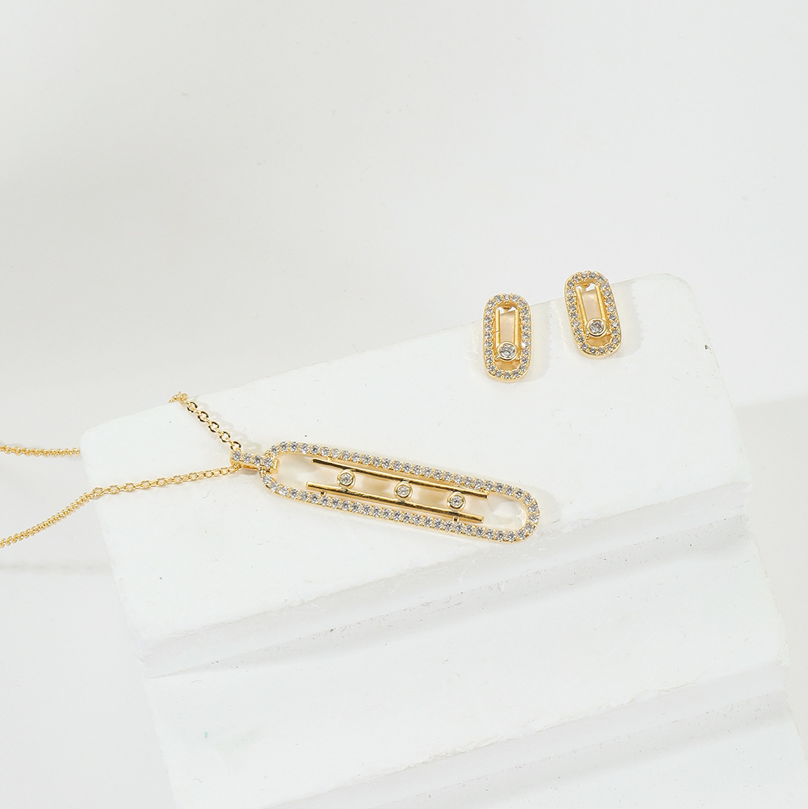 Designer Meijia big-name fashion classic earrings necklace jewelry set_voghion.com