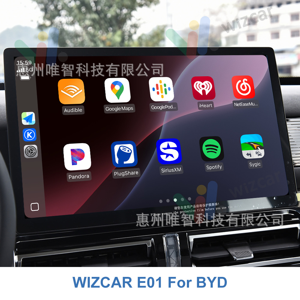 BYD SeaLion Seagull Dolphin WIZCAR E01 Google Map Spotify Music Multilingual Apple CarPlay Android Auto For CN Version BYD Auto