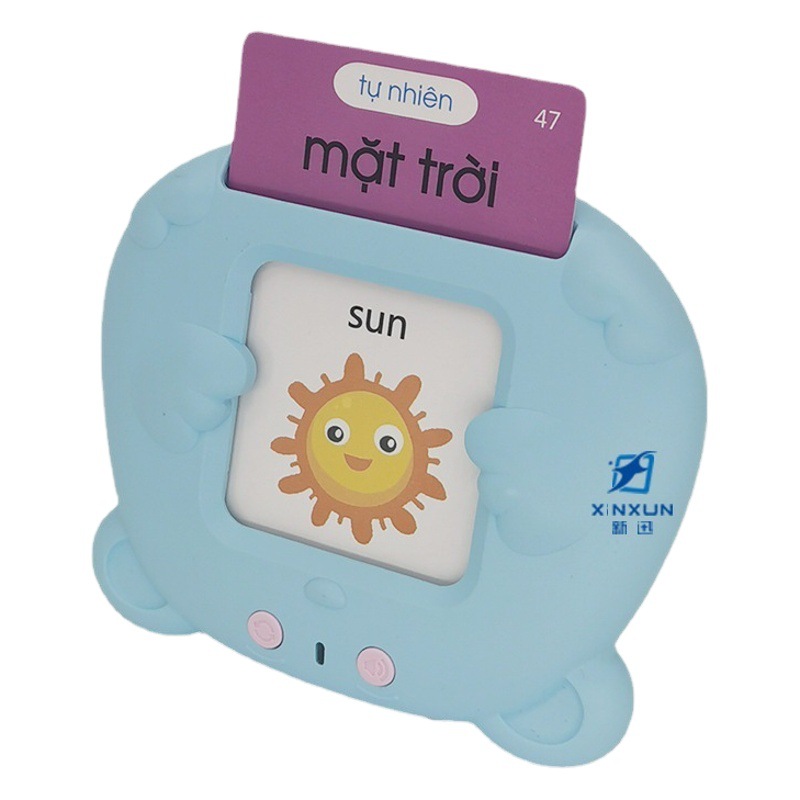 Tarjeta de educación temprana para niños transfronterizos de comercio exterior vietnamita que inserta la máquina de tarjetas Iluminación audio canción infantil juguete educativo máquina de aprendizaje