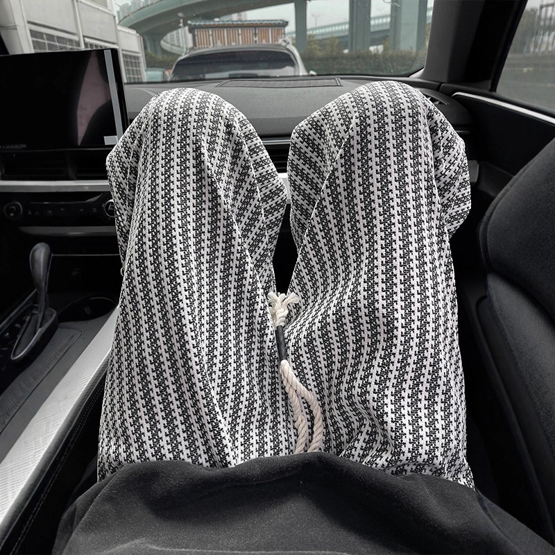 American Retro Fishbone Pattern Sweatpants Men's Autumn and Winter Heavy Sports Pants Drapey Loose Straight Casual Long Pants